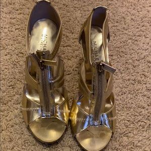 Authentic Micheal Kira gold heels